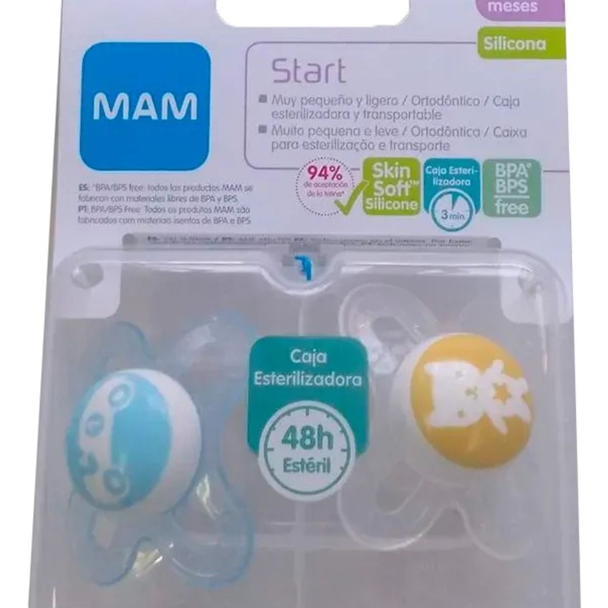 MAM - Mam Chupete Start Latex Natural 0 A 2 Meses 2 Unidades