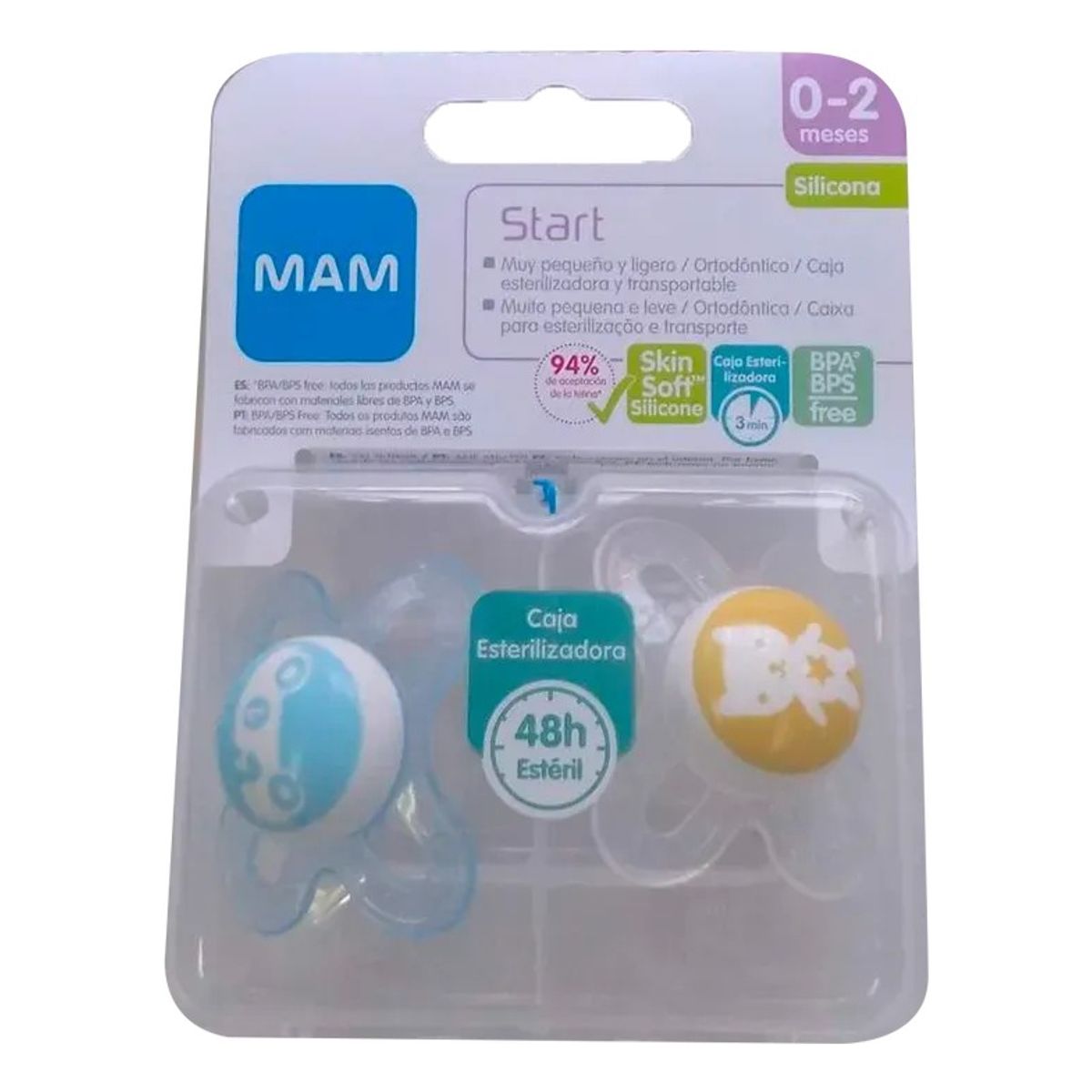 MAM - Mam Chupete Start Latex Natural 0 A 2 Meses 2 Unidades