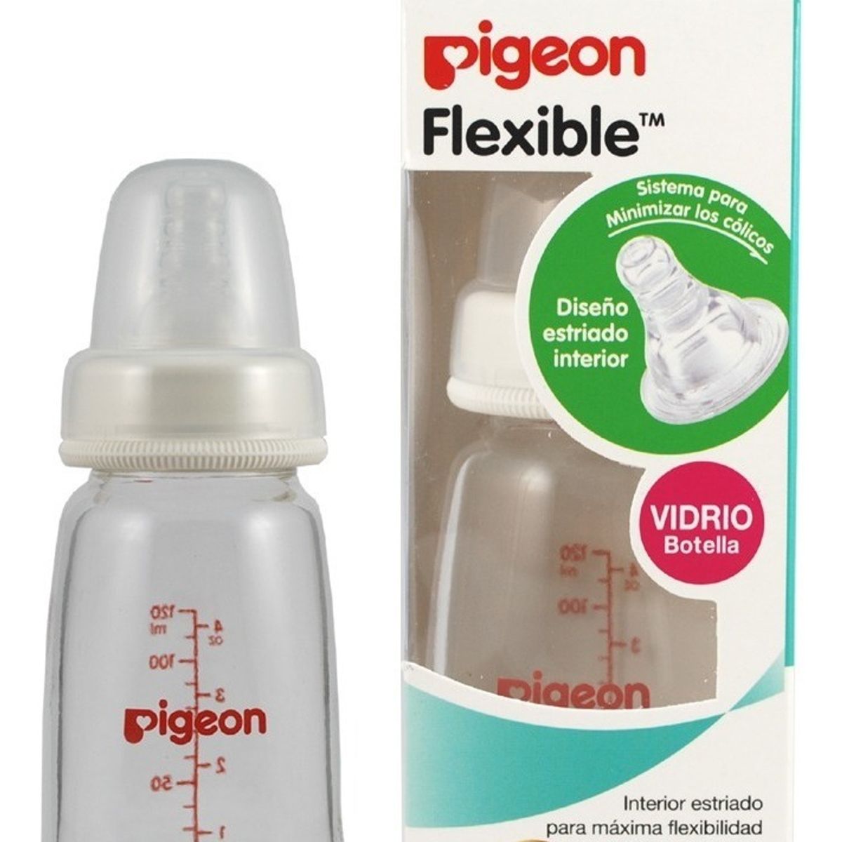 PIGEON - Pigeon  Vidrio 120ml Color Transparente De 120ml
