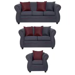 BLACK FACTORY - Juego de Living 3 2 1 Emili Marengo