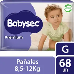 BABYSEC - Pañales De Bebé Premium Flexiprotect 68 Un Talla G