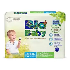 BIO BABY - Pañal Ecológico Talla 6 - Talla Xxg - Biobaby 40u