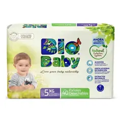 BIO BABY - Pañal Ecológico Talla 5 - Talla Xg - Biobaby