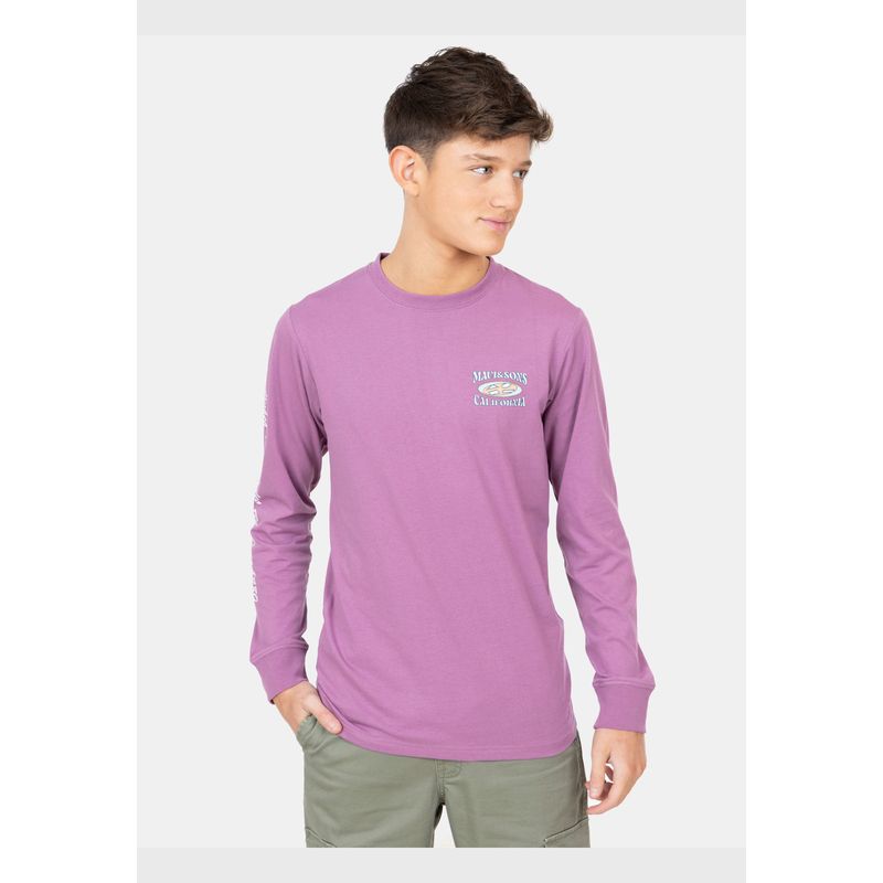 MAUI AND SONS - Polera ML Parien Burdeo Infantil Maui And Sons