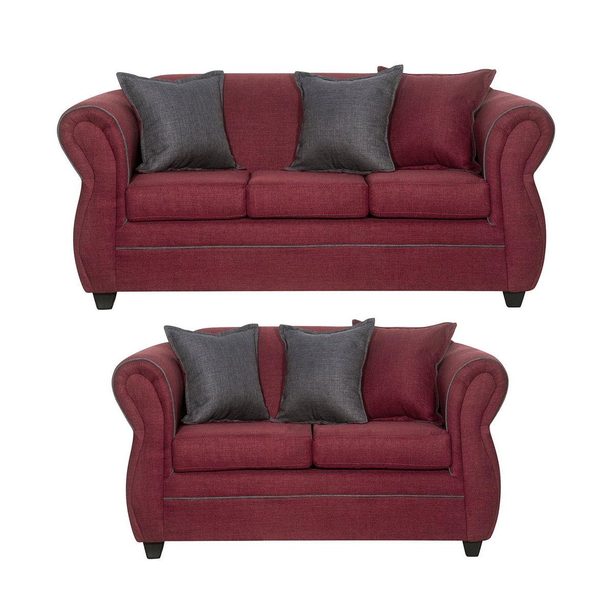 BLACK FACTORY - Juego de Living 3 2 Emili Burdeo