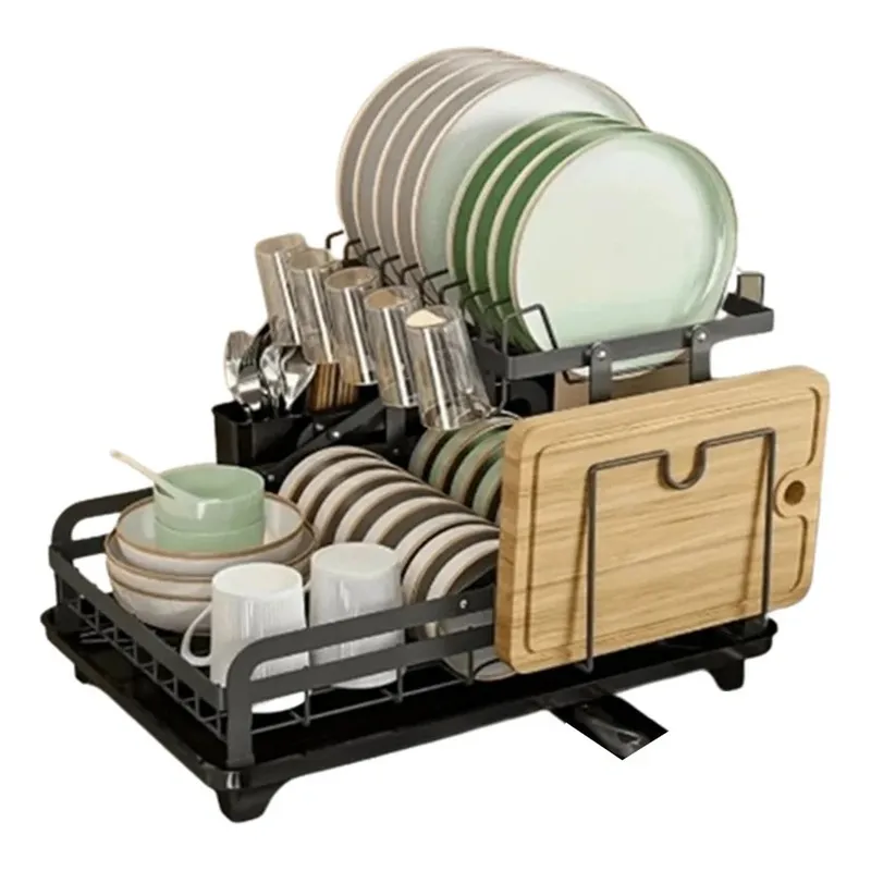 GENERICO - Escurridor Secaplato Organizador De Cocina De Loza 2 Niveles