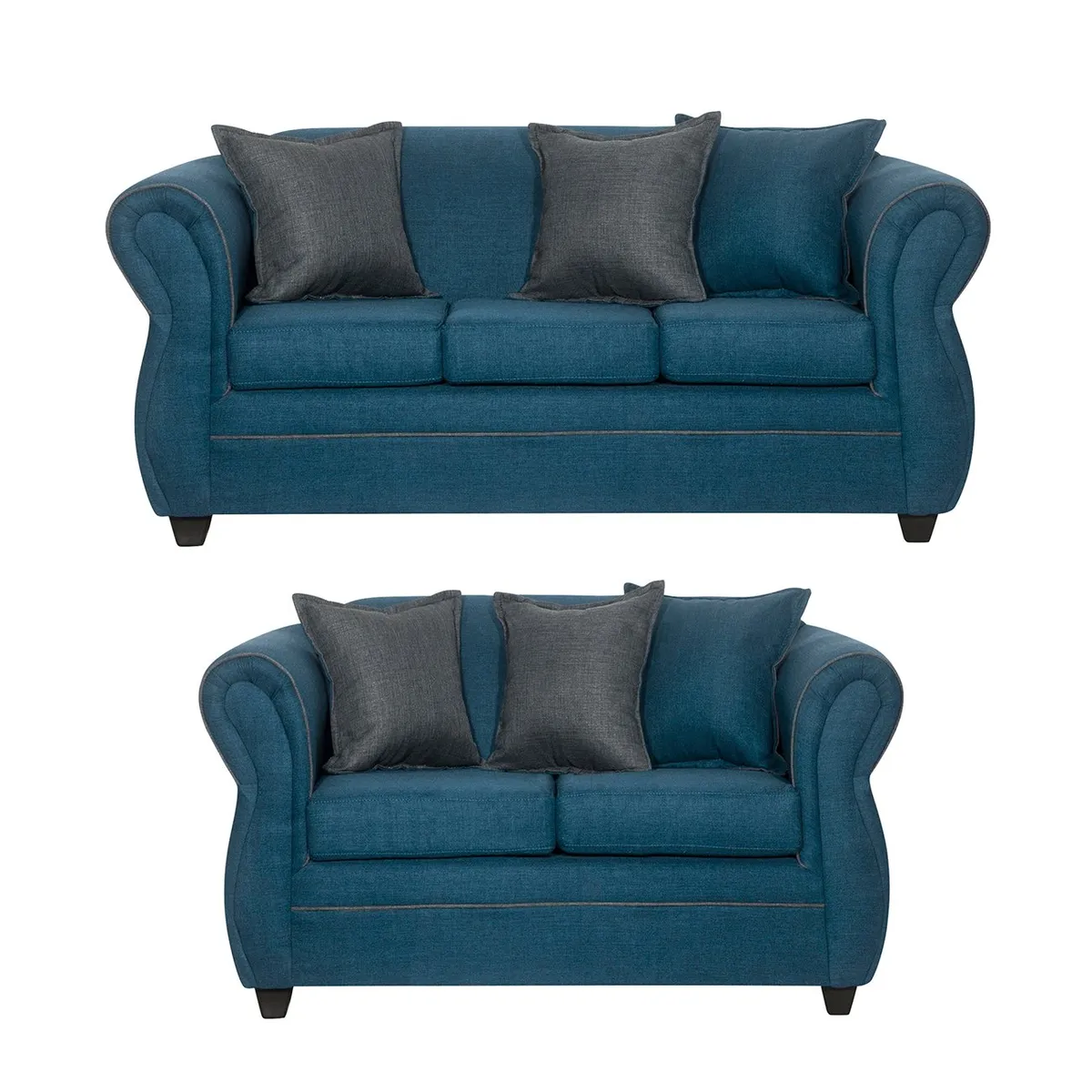 BLACK FACTORY - Juego de Living 3 2 Emili Esmeralda