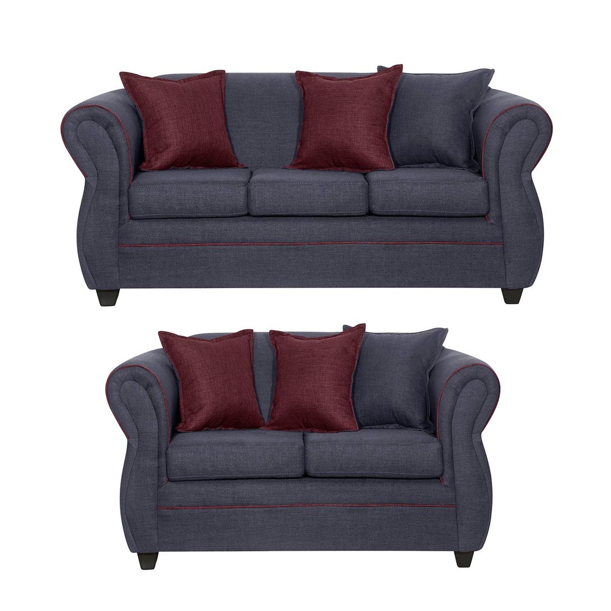 BLACK FACTORY - Juego de Living 3 2 Emili Marengo