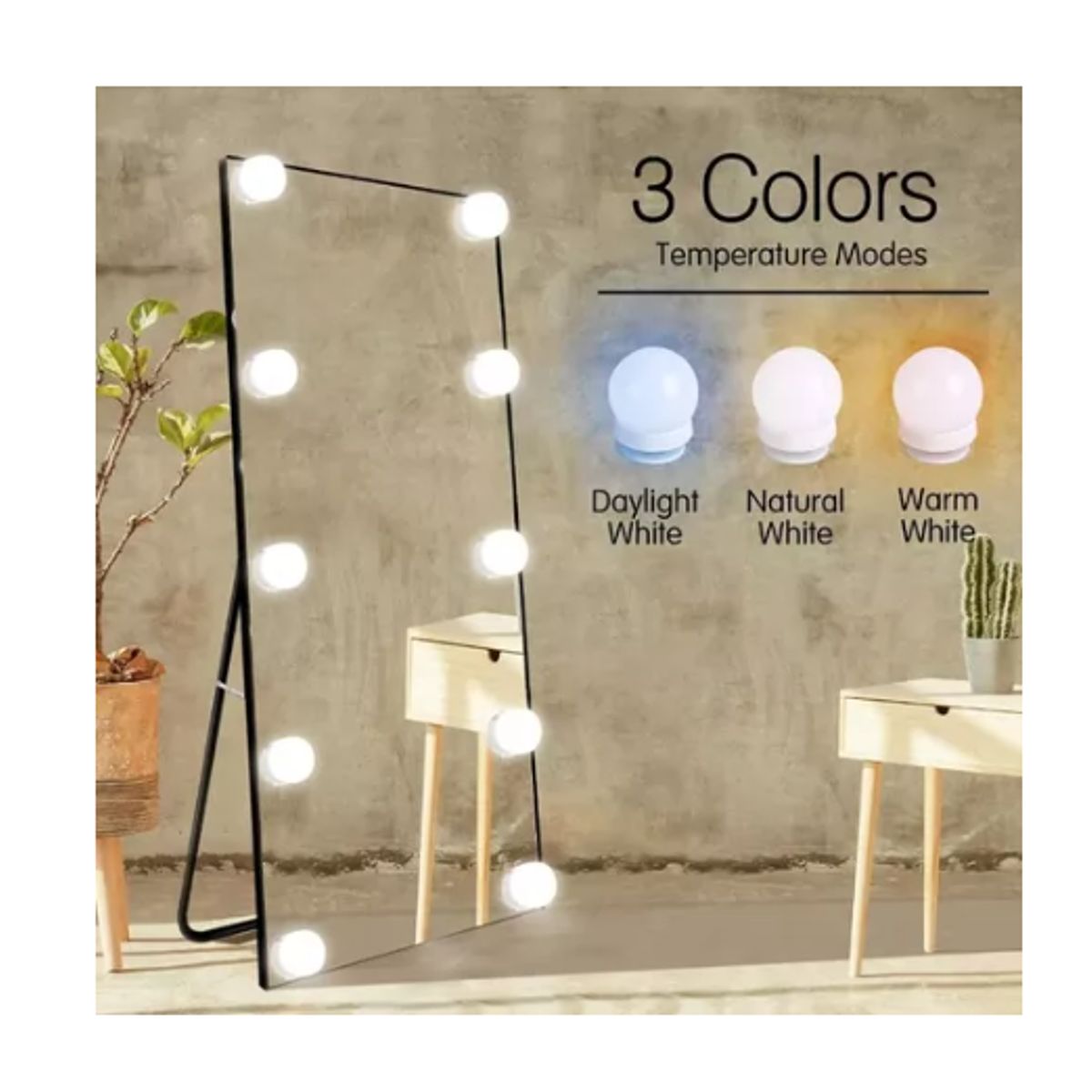 GENERICO - Luces Para Espejo Tocador Maquillaje 10 Led Bombillas