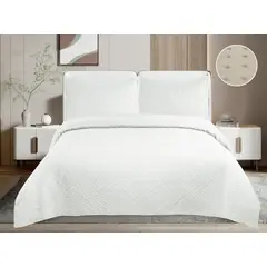 GENERICO - Quilt de Verano 2 plazas. Blanco TF04