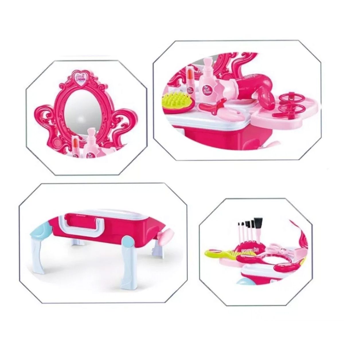 GENERICO - Tocador  Maleta Con Accesorios De Maquillaje Para Niñas