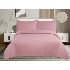GENERICO - Quilt de Verano 2 plazas. Rosado TF05