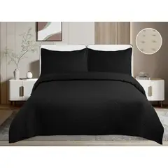 GENERICO - Quilt de Verano 2 plazas. Negro TF06