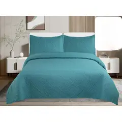 GENERICO - Quilt de Verano 2 plazas. Turquesa TF08