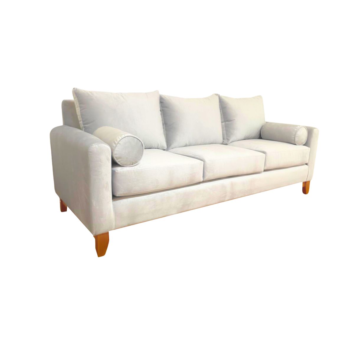 GENERICO - SOFA INDU 3 CUERPOS FELPA CREMA