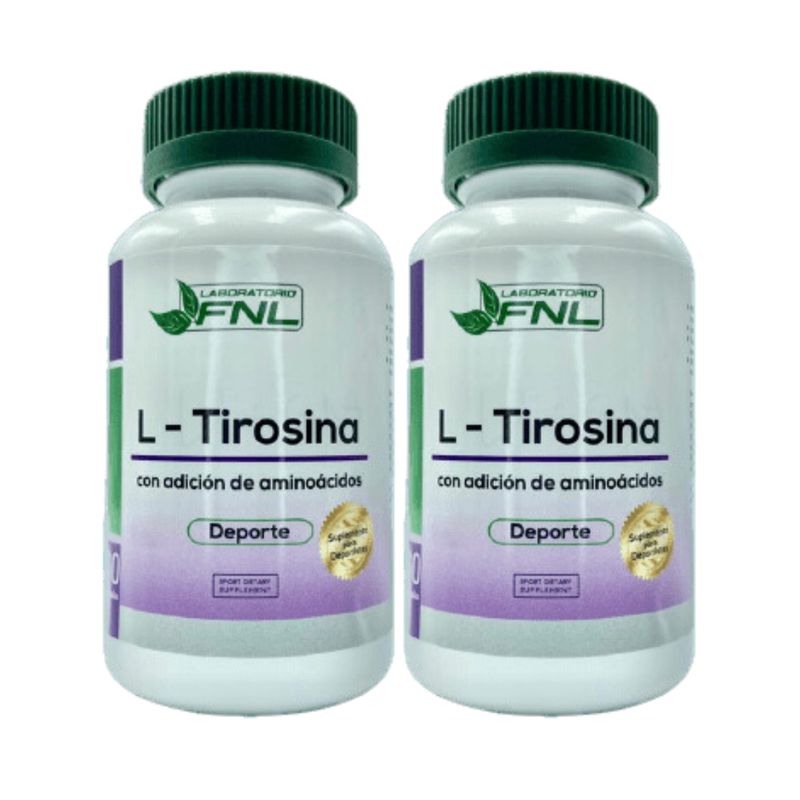 FNL - L - Tirosina 500mg 120 Cápsulas 2 Frascos x 60 Caps FNL