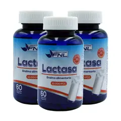 FNL - Lactasa 500mg 180 Cápsulas 3 Frascos x 60caps
