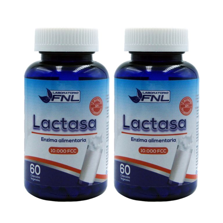 Lactasa 500mg 120 Capsulas 2 Frascos x 60caps