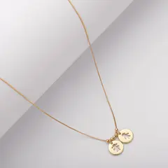 BY LAS CAYETANAS - Collar Colección VIDA dos dijes niñas