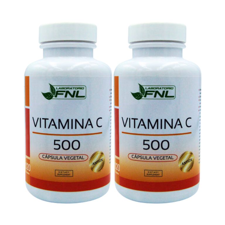 Vitamina C 500mg 240 Capsulas 2 Frascos x 120caps
