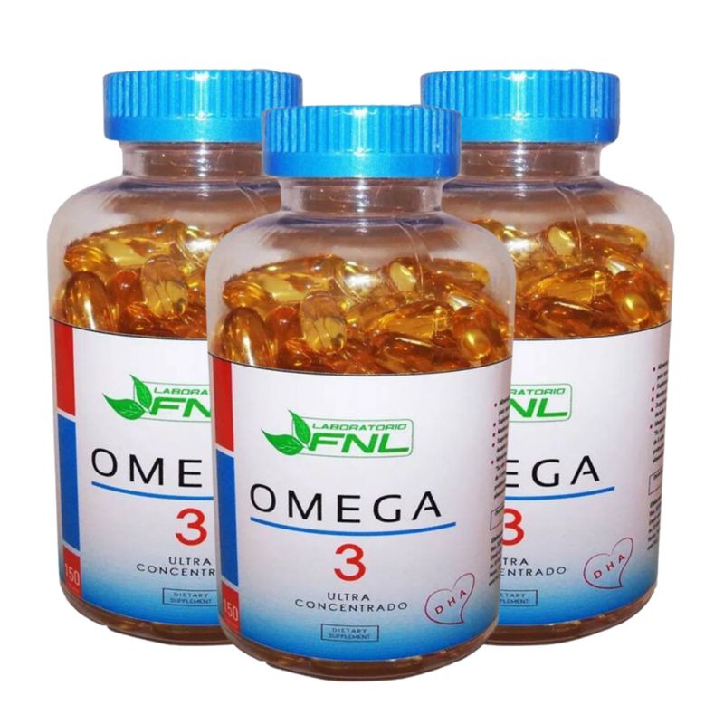 FNL - Omega 3 - 450 Cápsulas FNL 3 Frascos x 150caps