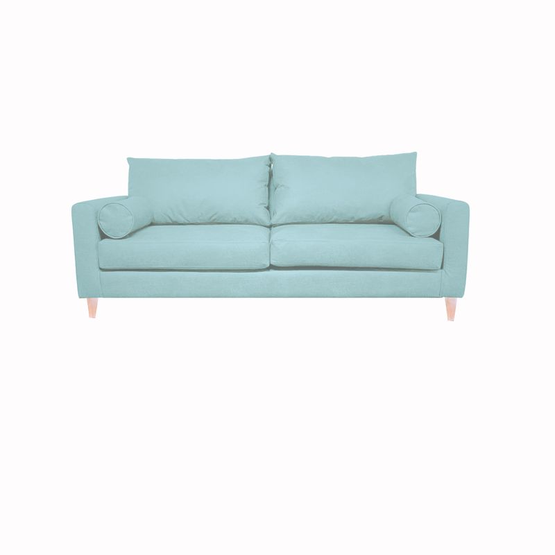 GENERICO - SOFA INDU 2 CUERPOS FELPA VERDE MENTA