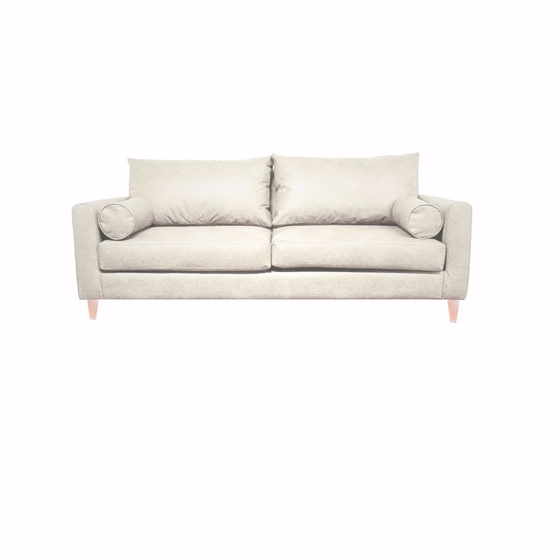 GENERICO - SOFA INDU 2 CUERPOS FELPA CREMA