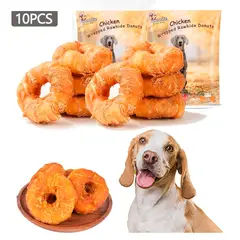 GENERICO - Pack 10 Juguete Masticable Anti Sarro Dona Comestible Perros