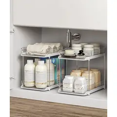 GENERICO - Pack 2 Organizadores De Armario De Baño Cocina Fregadero De 2 Niveles