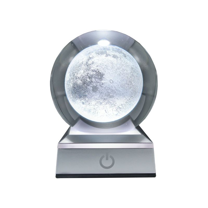 SOLEIO - Bola de Cristal LED RGB Diseños 3D Multicolor Luna