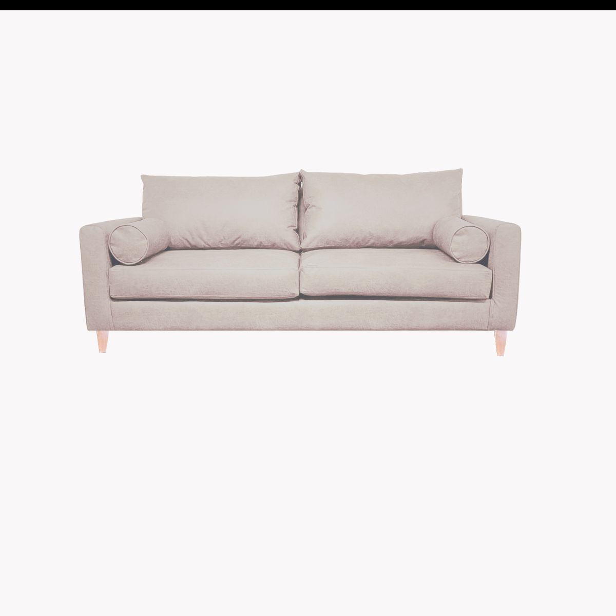 GENERICO - SOFA INDU 2 CUERPOS FELPA BEIGE