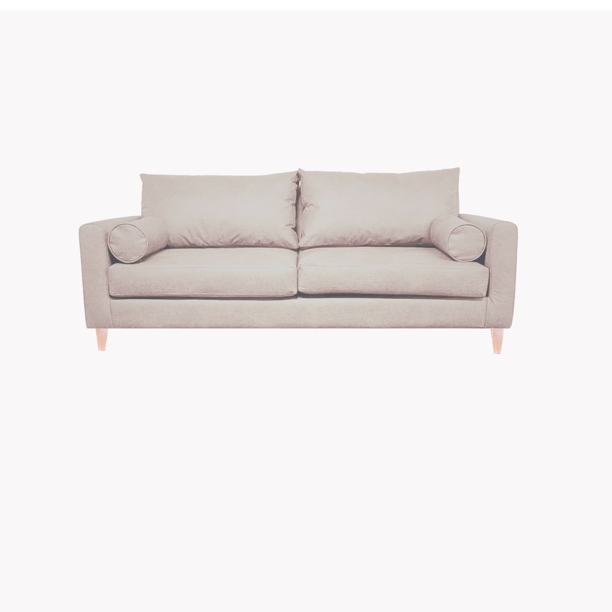 GENERICO - SOFA INDU 2 CUERPOS FELPA BEIGE