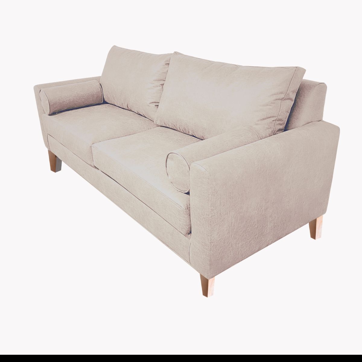 GENERICO - SOFA INDU 2 CUERPOS FELPA BEIGE
