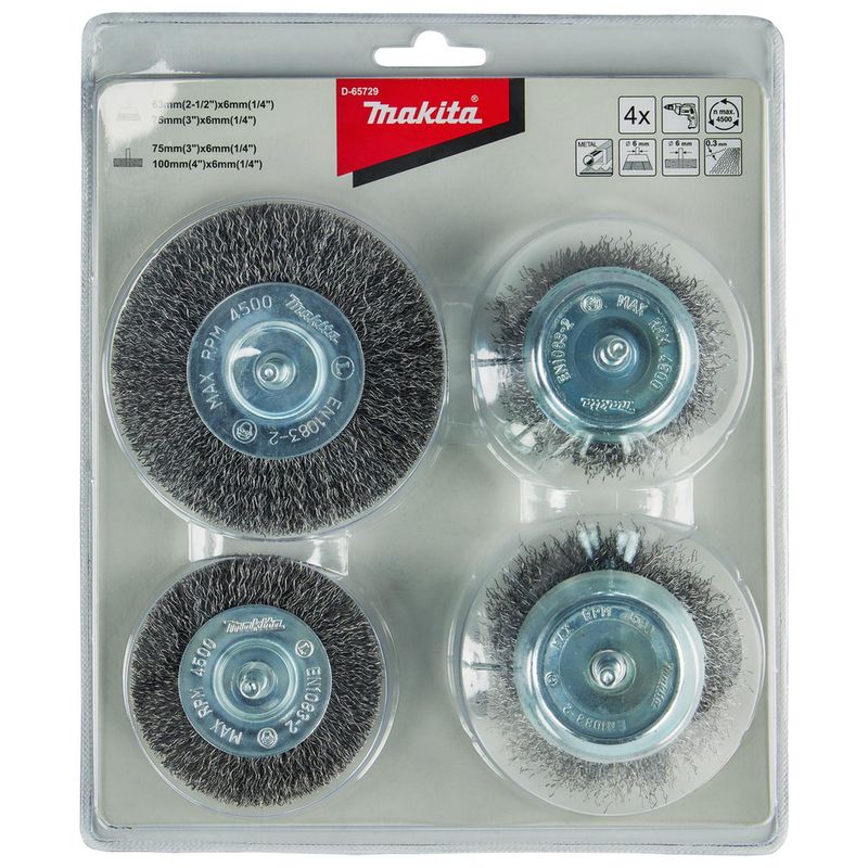 MAKITA - Set 4 Gratas Para Taladro Toma 1/4'' - Makita