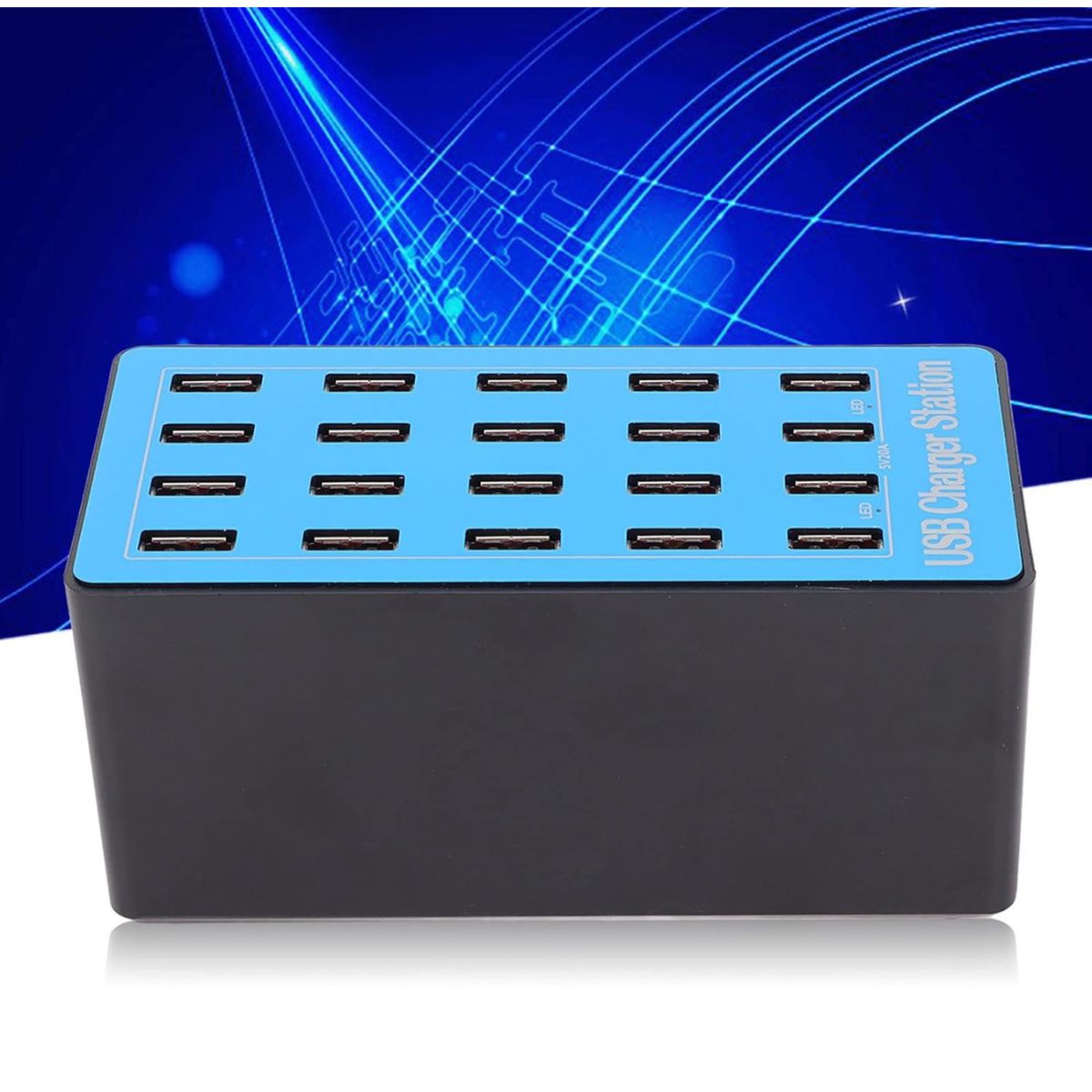 GENERICO - Cargador Rápido Inteligente USB 20 Puertos