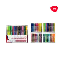 GENERICO - Plumon De Pizarra Acrilico Colores Surtidos 48Pcs