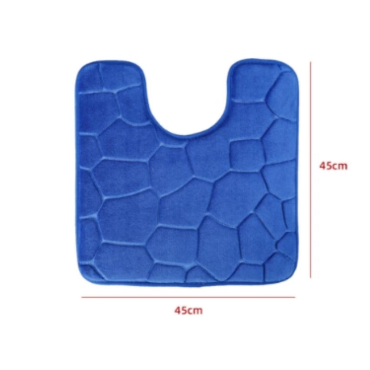 GENERICO - Alfombra De Baño Diseño Piedra Color Azul 45X45CM