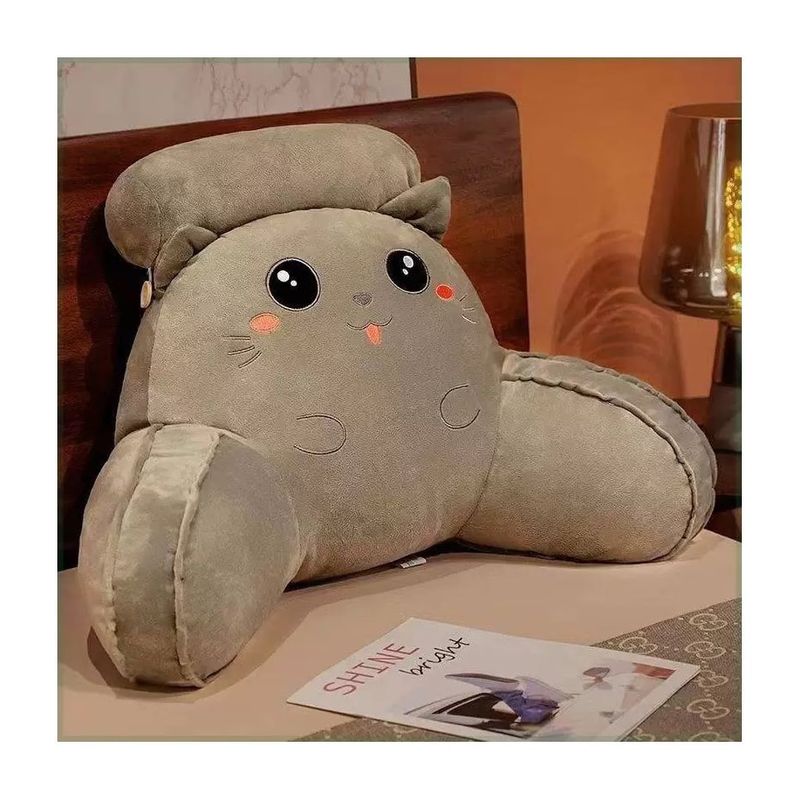 GENERICO - Almohada Para Respaldo De Cama Cojín Para Sofá Con Brazos Gato