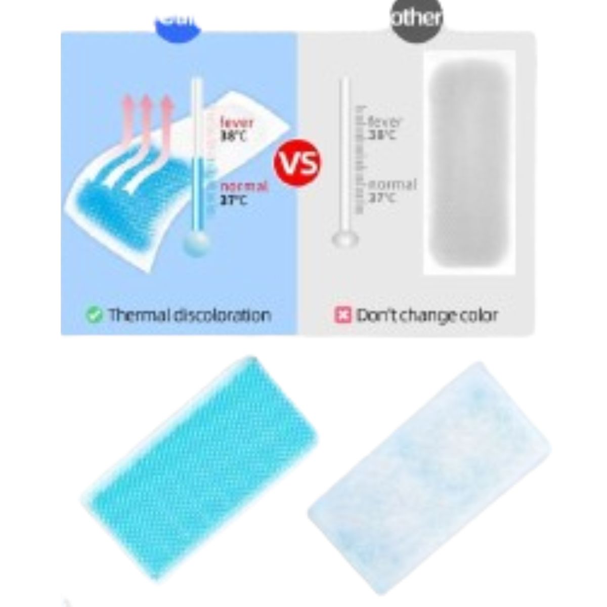 GENERICO - Parches de Gel Refrescante de 200 unidades