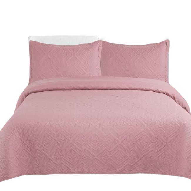 GENERICO - Quilt de Verano King Color Rosado  TF05