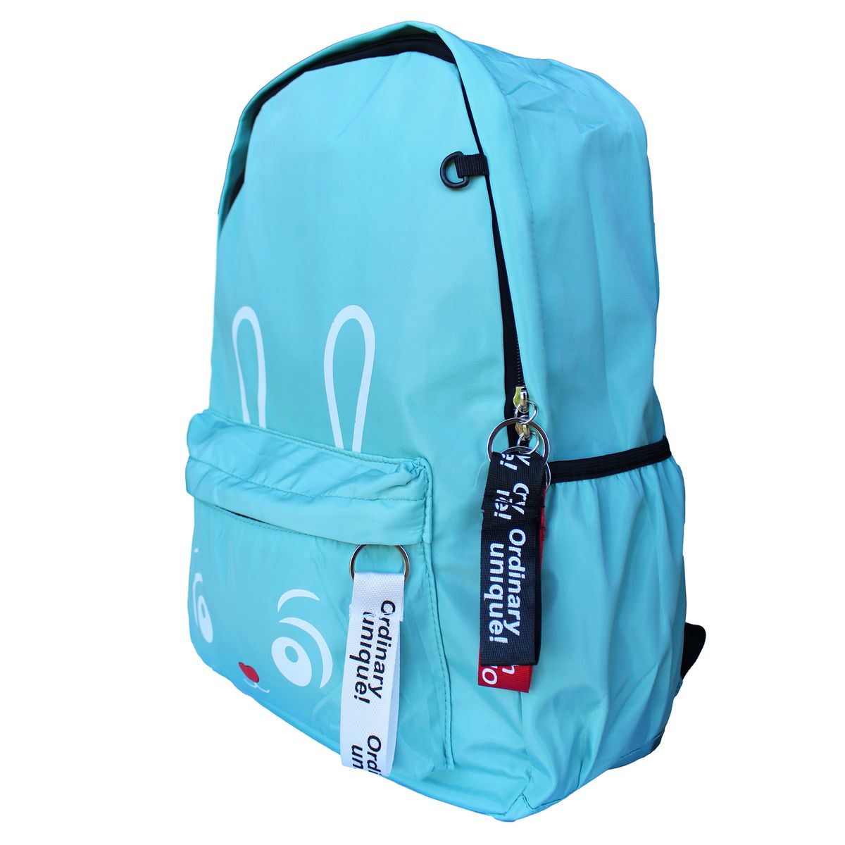 GENERICO - Mochila Escolar Kawaii Con Cara De Conejo + Estuche color calipso