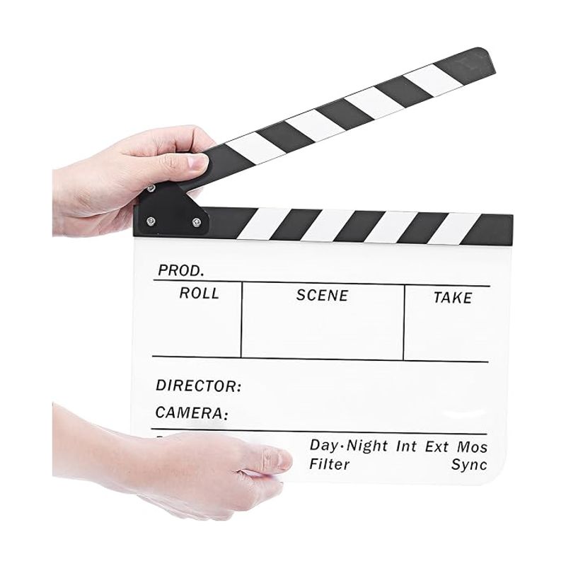 GENERICO - Claqueta Profesional Acrilico Claqueta De Cine 30 X 25cm