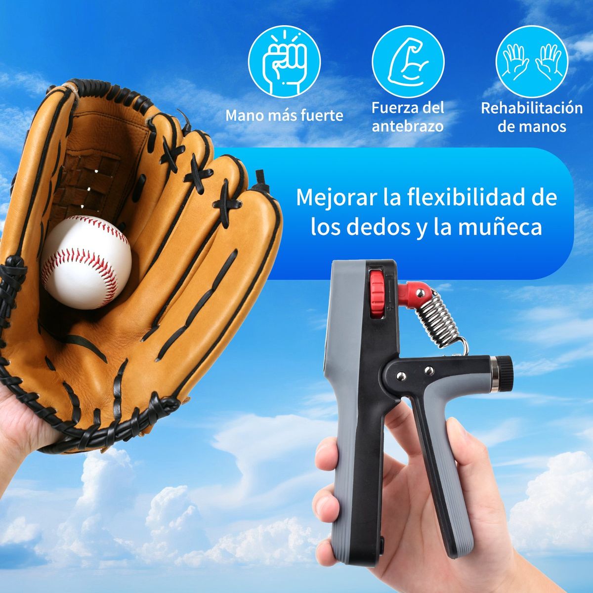 Hand Grip Pro 5-100kg Ajustable Ejercitador Mano, marca KOKILA - Foto 2