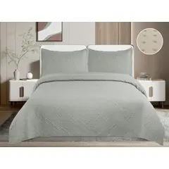 GENERICO - Quilt de Verano 1.5 Plaza. Color Gris TF01