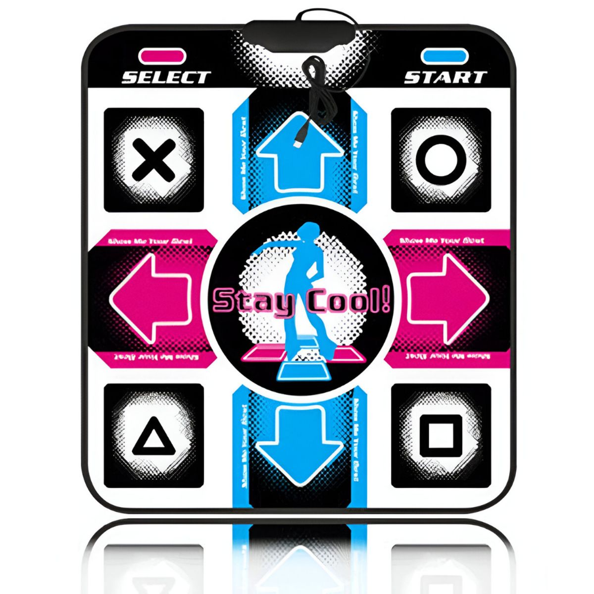 CRUSEC - Tapete De Baile Para Juegos PC USB 11 Botones 90x80cm
