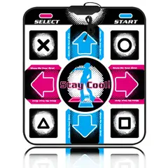 CRUSEC - Tapete De Baile Para Juegos PC USB 11 Botones 90x80cm