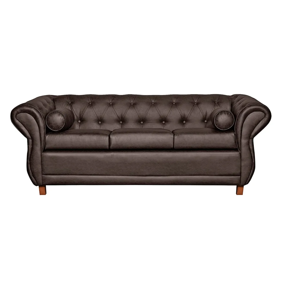 RUZAM MOBEL - SOFA 3 CUERPOS CHESTERFIELD CAPITONE CHOCOLATE