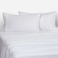 Sábana 400 Hilos Bambú Lisa Ame Blanca Súper King