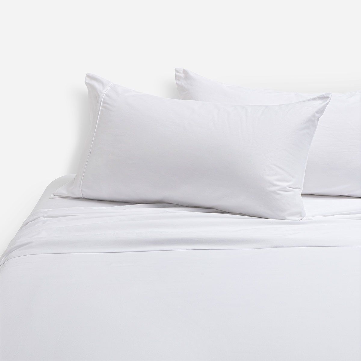 ROSEN - Sábana 400 Hilos Algodón Egipcio Lisa Ame Blanca King