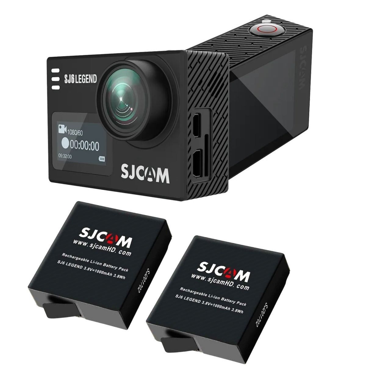 SJCAM - Pack Cámara SJ6 LEGEND SJCAM 4K Wifi más 2 Baterías
